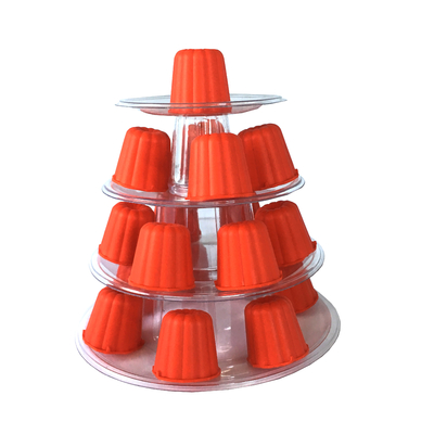 4 Tingkat Canele Tower Stand Case Untuk Dekorasi Kue Pernikahan