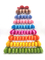 9 Layer Square 41cm Tinggi Plastik Macaron Kemasan Blister Macaron Cone Tower