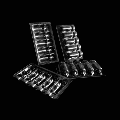 Custom Clear Plastic Ampoule Tray Blister Packaging Dalam PVC PET PETG ESD