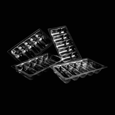 Custom Clear Plastic Ampoule Tray Blister Packaging Dalam PVC PET PETG ESD