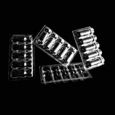 Custom Clear Plastic Ampoule Tray Blister Packaging Dalam PVC PET PETG ESD