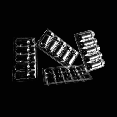 Custom Clear Plastic Ampoule Tray Blister Packaging Dalam PVC PET PETG ESD