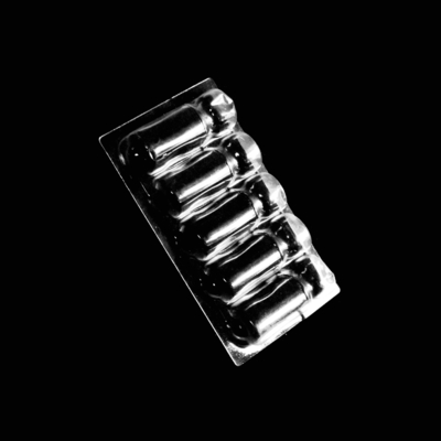 PVC bening PET PP Clamshell Kemasan Plastik Blister Ampoule Tray Dengan Paper Card Insert