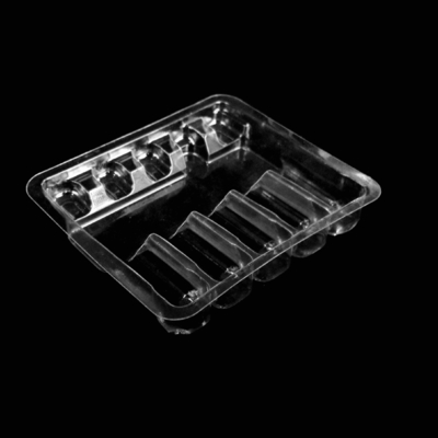 PVC bening PET PP Clamshell Kemasan Plastik Blister Ampoule Tray Dengan Paper Card Insert