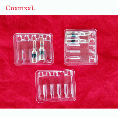 ISO Certificate Vial Ampoule Tray Plastik Packing Tray Untuk 2ml 3ml 5ml 10ml