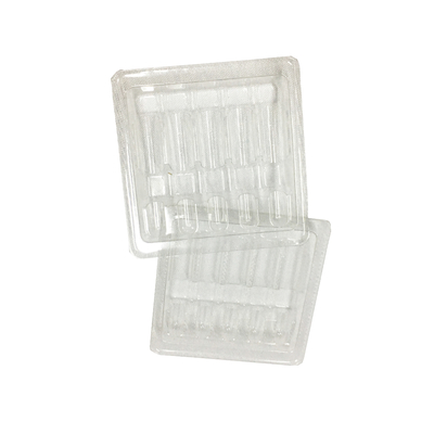 Clamshell Blister Plastik 1ml Ampul Insert Packing Trays 100mm Ketebalan