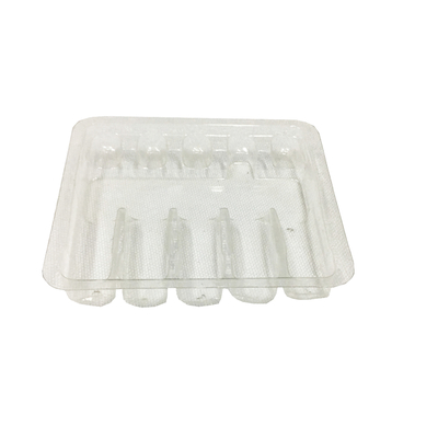 Clamshell Blister Plastik 1ml Ampul Insert Packing Trays 100mm Ketebalan