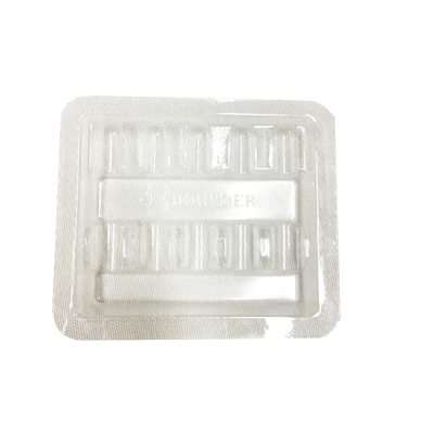 Clamshell Blister Plastik 1ml Ampul Insert Packing Trays 100mm Ketebalan