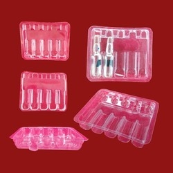 Clamshell Blister Plastik 1ml Ampul Insert Packing Trays 100mm Ketebalan