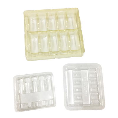 Transparan PS Ampul Tray 1ml X 5 Ampul Plastik Blister Packaging