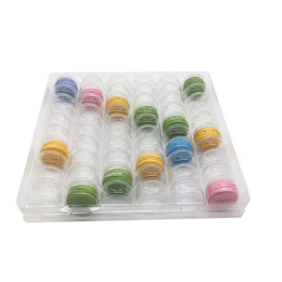 Kemasan Makaron Plastik Transparan Blister 6 X 10 Susunan 60 Sel Peti Kemasan Makaron