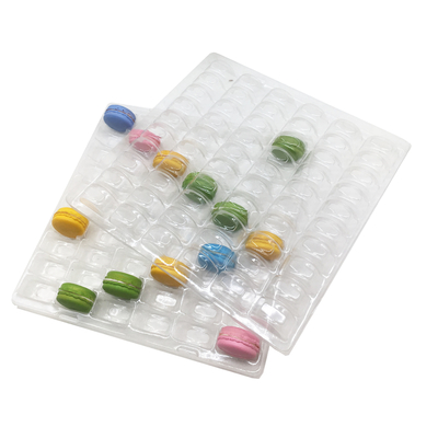 Kemasan Makaron Plastik Transparan Blister 6 X 10 Susunan 60 Sel Peti Kemasan Makaron