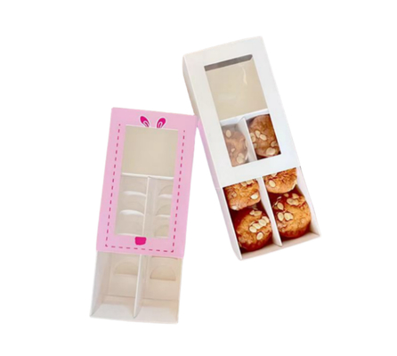 Pink Rabbit Drawer Kue kecil Kemasan kertas Kotak Kue Kotak Kemasan Makaron