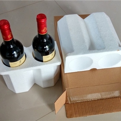 Produsen Grosir Kemasan busa EPS Produk kaca rapuh Kemasan Posisi Buffer Wine Tray Kotak busa