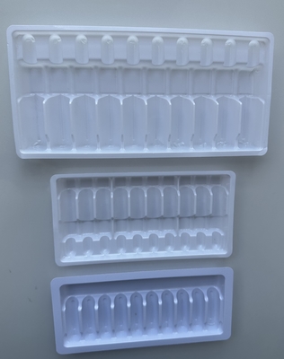 PET 1ml 2ml 5ml 10ml Ampoule Tray Vacuum Forming Tray Disesuaikan