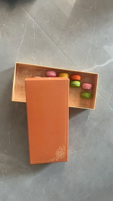 Disesuaikan 24 Macaron Box Gift Packaging Boutique Untuk Makanan Lemes