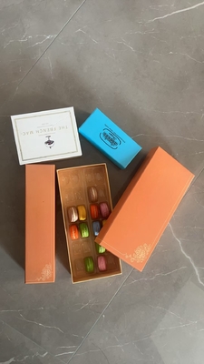 Disesuaikan 24 Macaron Box Gift Packaging Boutique Untuk Makanan Lemes