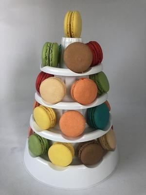 12 Pcs PET Plastik Macaroon Container Embossing Pencetakan Penanganan