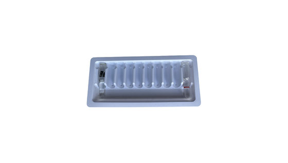 PET Blister Packaging Tray Injeksi air obat ampul Tray kustomisasi