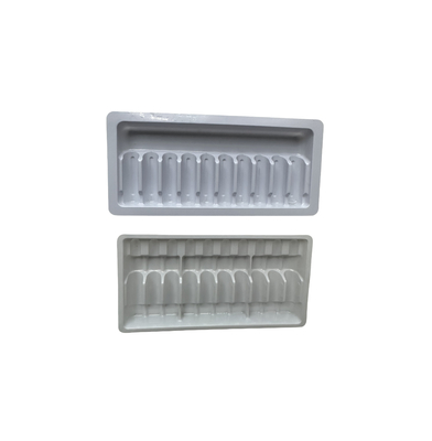 PET Blister Packaging Tray Injeksi air obat ampul Tray kustomisasi