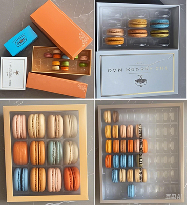 Pasokan Macaroon 6 kemasan Macaroon nampan Macaroon kotak kertas Macaroon plastik nampan Macaroon kotak hadiah Macaroon karton