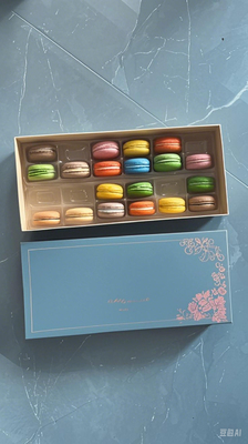 Pasokan Macaroon 24 kemasan Macaroon nampan Macaroon kotak kertas Macaroon plastik nampan Macaroon kotak hadiah Macaroon karton