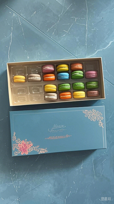 Pasokan Macaroon 24 kemasan Macaroon nampan Macaroon kotak kertas Macaroon plastik nampan Macaroon kotak hadiah Macaroon karton