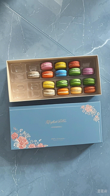 Pasokan Macaroon 24 kemasan Macaroon nampan Macaroon kotak kertas Macaroon plastik nampan Macaroon kotak hadiah Macaroon karton