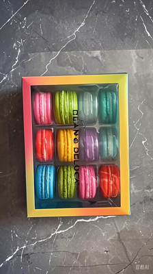 Pasokan Makaron 12 kemasan Piring makaron Kotak kertas makaron Piring plastik makaron Kotak hadiah makaron Kotak makaron