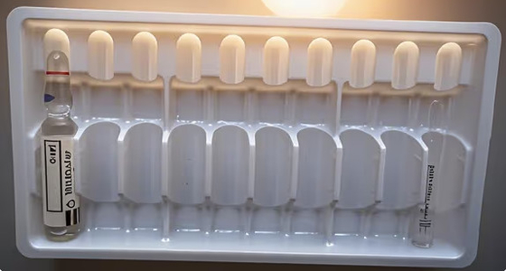 Tray botol PET khusus untuk vial injeksi air 1ml ~ 10ml, kemasan tray botol obat khusus