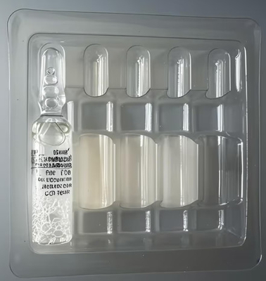 Blister plastik obat PET putih di dalam pola desain anti pemalsuan ampul ampul bungkus dan penyimpanan