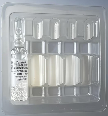 1ml Ampul Blister Tray untuk obat Kotak kemasan dengan dimensi yang disesuaikan dan persetujuan sampel untuk pengiriman yang disesuaikan