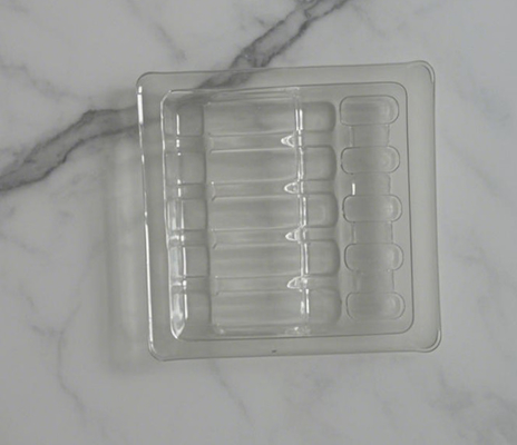 1ml Ampul Blister Tray untuk obat Kotak kemasan dengan dimensi yang disesuaikan dan persetujuan sampel untuk pengiriman yang disesuaikan