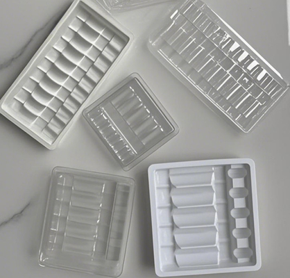Custom Clear Plastic Ampoule Tray Blister Packaging Dalam PVC PET PETG ESD