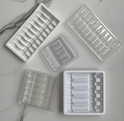 Blister cairan oral Ampoul botol injeksi Plastik Tray Blister kemasan dukungan bagian dalam