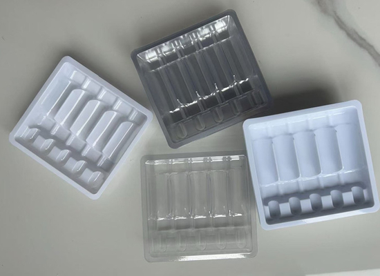 Custom 5 * 5ml Ampul Plastik Dalam 2 * 10ml Injeksi Air Cairan Oral Botol Xylin Tray Blister Box