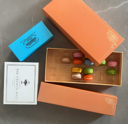 Makanan Aman 40 Piece Macaron Tray Packaging Hot Stamping