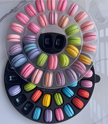 40 Piece Macaron Packing Box Kue Korea Baking Clear Snow Crisp Coklat Ice Cream Cookie kotak hadiah kecil