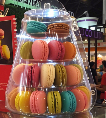 kotak kemasan makaroni segar tahan lama kotak hadiah premium 6 buah sandwich Prancis kue panggang