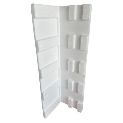 EPS (Expanded Polystyrene) busa Corner Guard Produk elektronik rapuh yang disesuaikan Perlindungan sudut kanan untuk jendela dan pintu