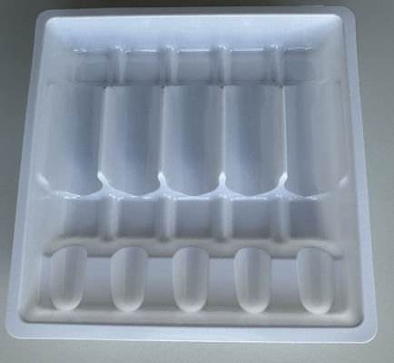 Farmasi PET ampul nampan kustomisasi 1ml 2ml 5ml 10m air injeksi ampul nampan PET vakum forming nampan kustomisasi