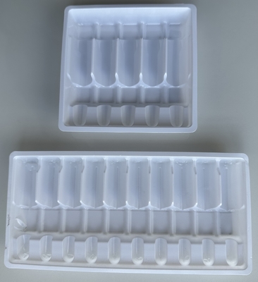 Farmasi PET ampul nampan kustomisasi 1ml 2ml 5ml 10m air injeksi ampul nampan PET vakum forming nampan kustomisasi