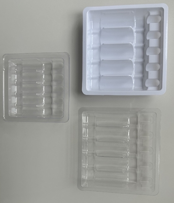 PET Polyethylene Terephthalate Ampoule Tray Disesuaikan Grosir 1ml 2ml 5ml 10ml Ampoule Injeksi Air Tray Disesuaikan Kemasan