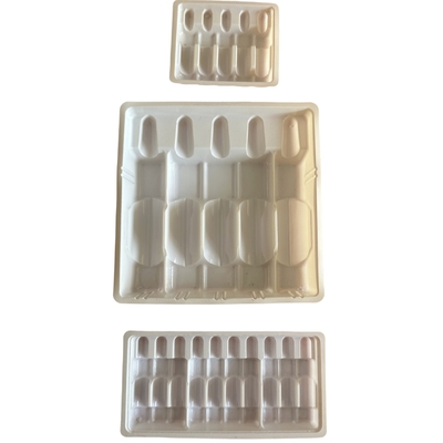 PET Polyethylene Terephthalate Ampoule Tray Disesuaikan Grosir 1ml 2ml 5ml 10ml Ampoule Injeksi Air Tray Disesuaikan Kemasan