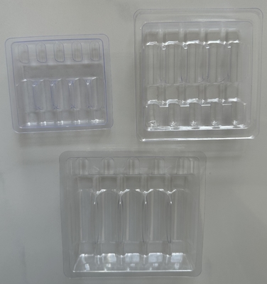 Bungkus Blister Tray Untuk Injeksi Air 1ml 2ml 5ml 10ml PET Ampoule Tray Personalisasi