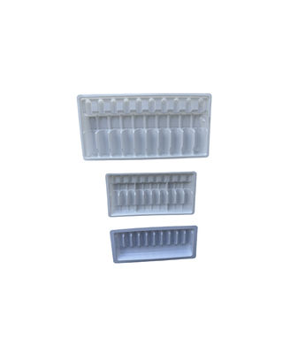Bungkus Blister Tray Untuk Injeksi Air 1ml 2ml 5ml 10ml PET Ampoule Tray Personalisasi