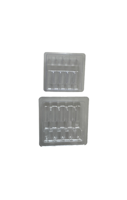 Kemasan Blister Tray Disesuaikan Untuk Injeksi Air 1ml 2ml 5ml 10ml PET Ampoule Tray
