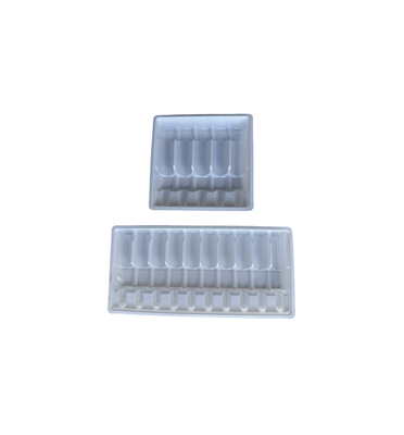 Kemasan Blister Tray Disesuaikan Untuk Injeksi Air 1ml 2ml 5ml 10ml PET Ampoule Tray