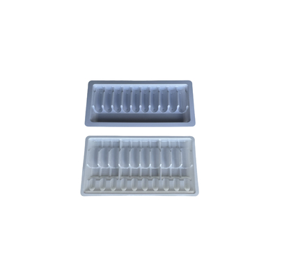 Kemasan Blister Tray Disesuaikan Untuk Injeksi Air 1ml 2ml 5ml 10ml PET Ampoule Tray