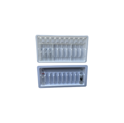 Blister Tray Packaging For Medicine Water Injection 1ml 2ml 5ml 10ml PET Ampoule Tray Disesuaikan